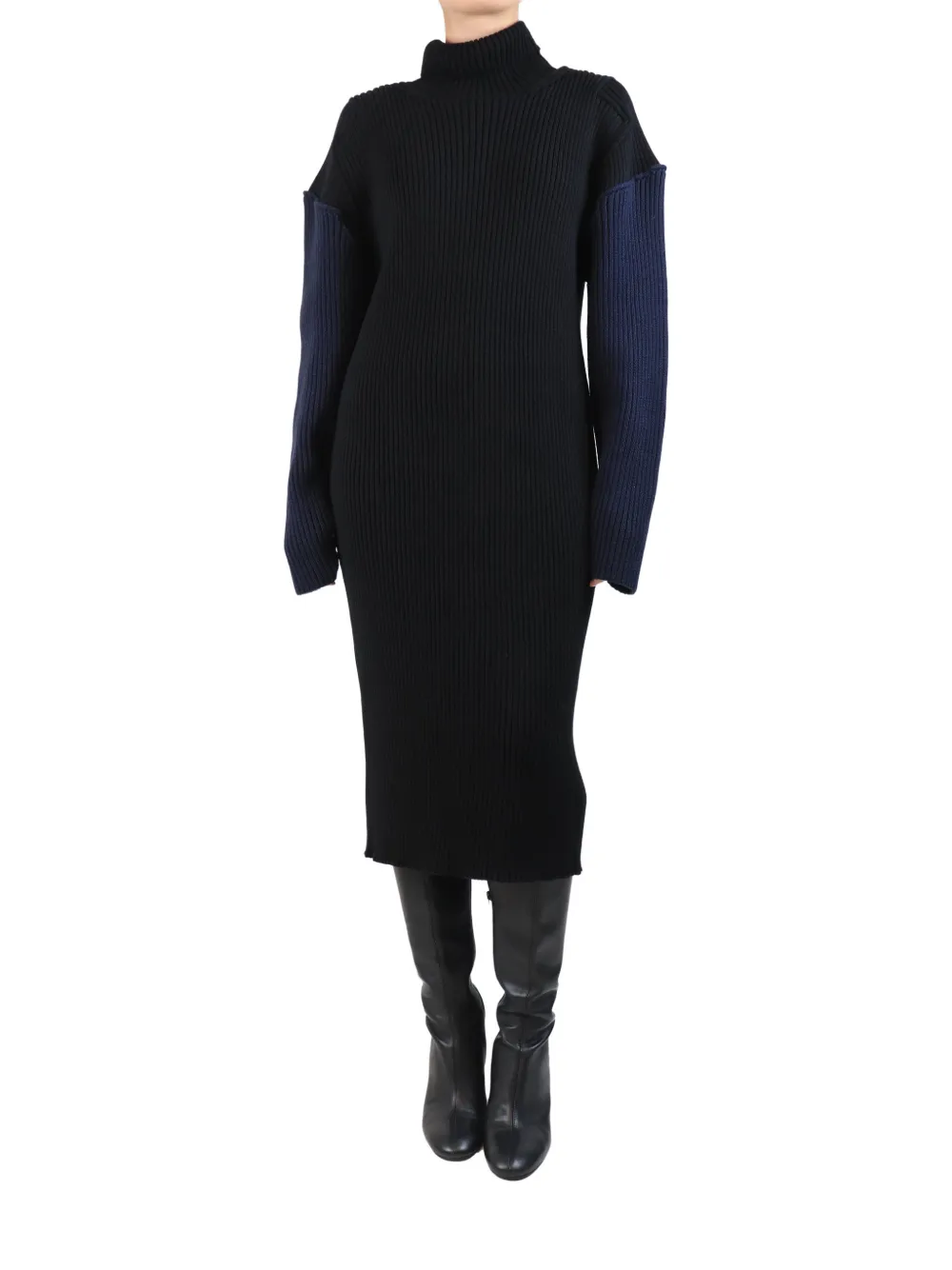 The Row Pre-Owned Abito midi in maglia a coste - Nero