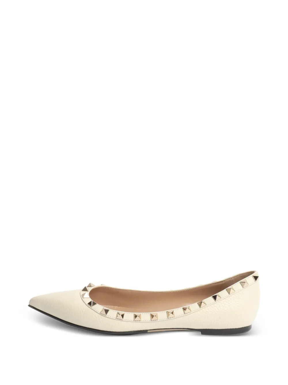 Valentino Garavani Pre-Owned Ballerinas mit Rockstud-Verzierung - Weiß