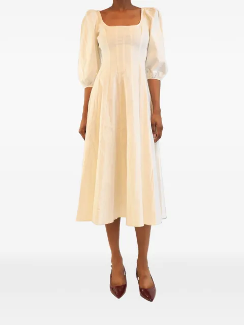 STAUD Swells puff-sleeve midi dress