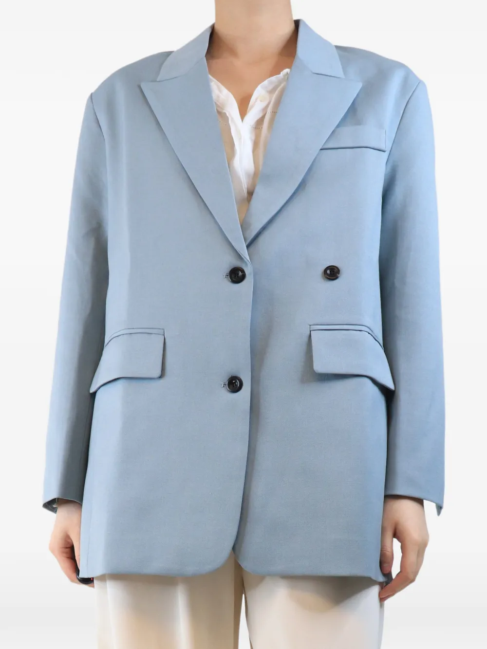 The Frankie Shop Spencer oversized blazer - Blue
