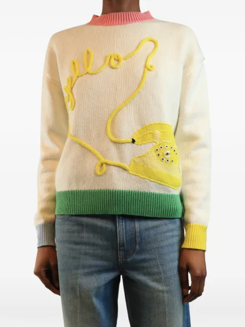 Lela Rose banana phone sweater