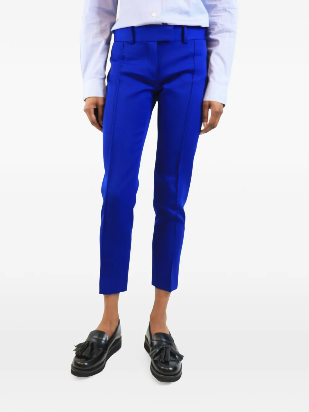 Celine Pre-Owned tapered wool trousers - Blue