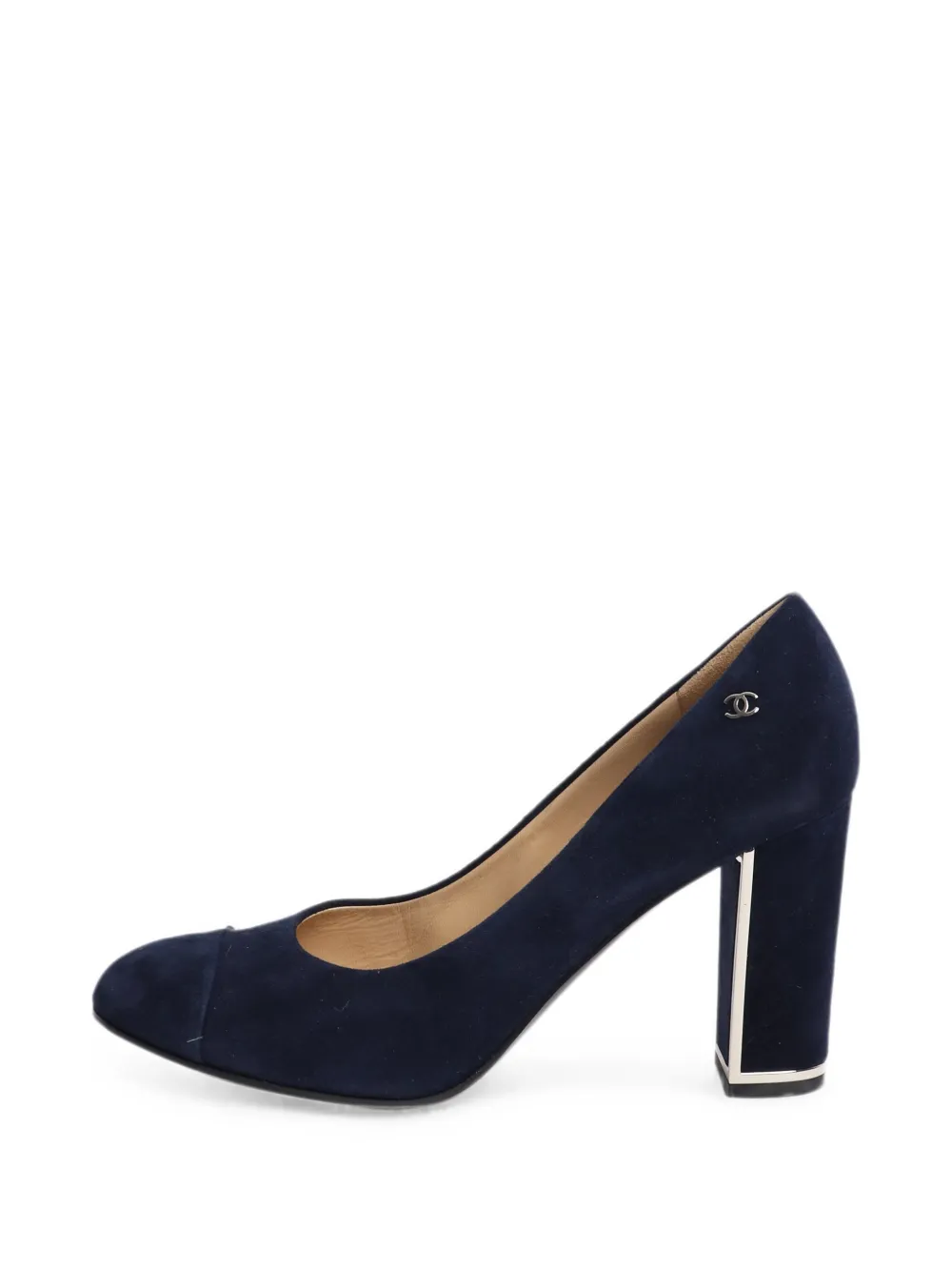 CHANEL Pre-Owned CC logo suede pumps - Blue