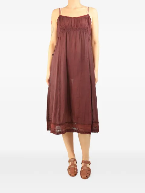 Dosa lace-trim slip midi dress
