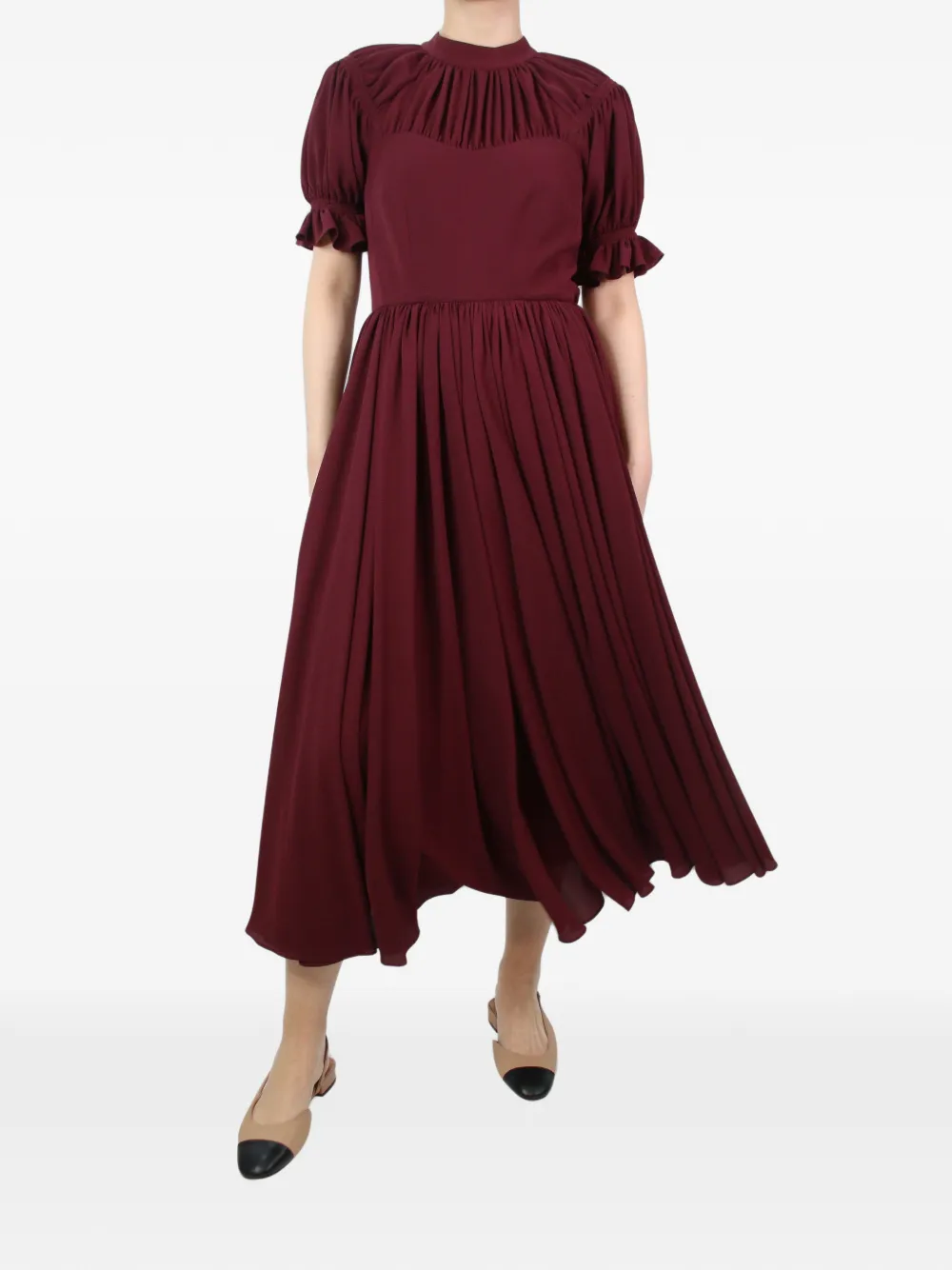 Emilia Wickstead Abito midi - Rosso