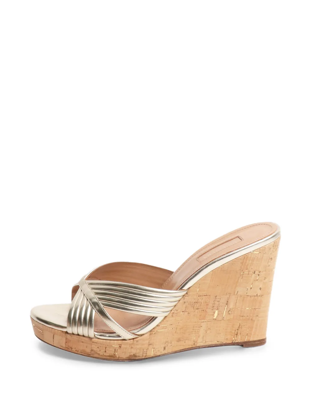 Aquazzura Sandali Sundance con zeppa - Oro