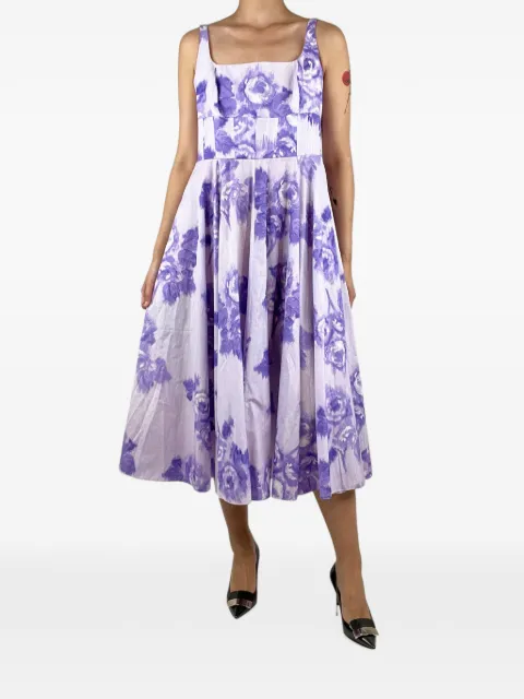 Emilia Wickstead floral-print pleated midi dress