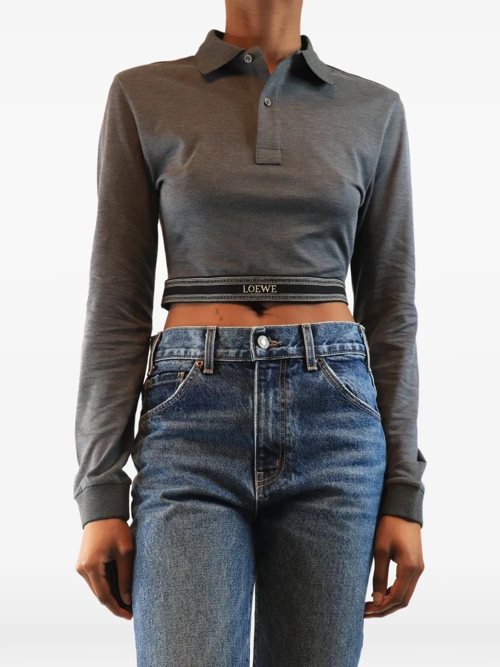 Loewe Pre-Owned Cropped-T-Shirt - Grau