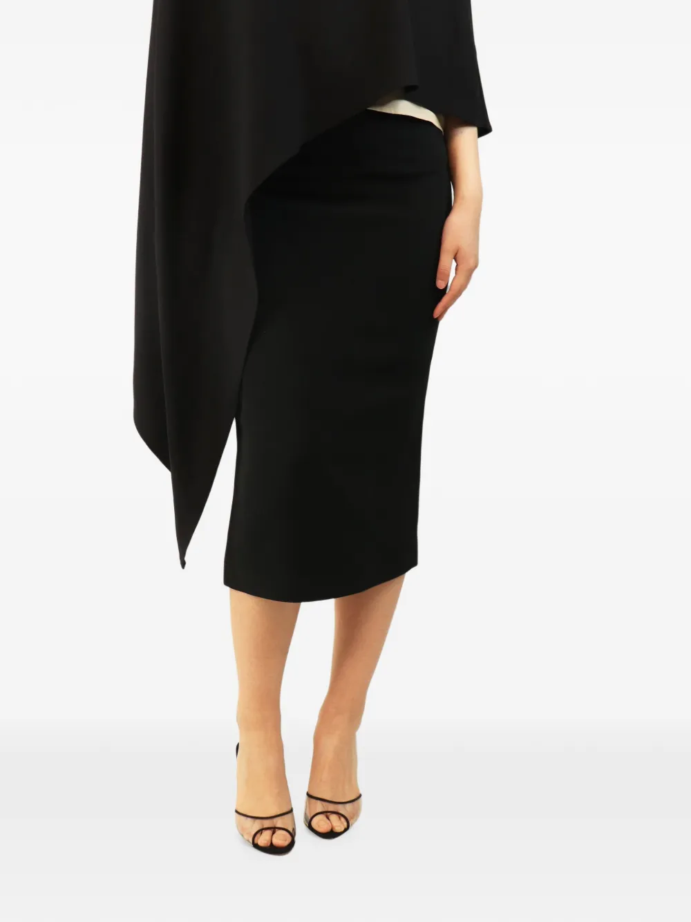 Erika Cavallini Asymmetrisches Cape - Schwarz