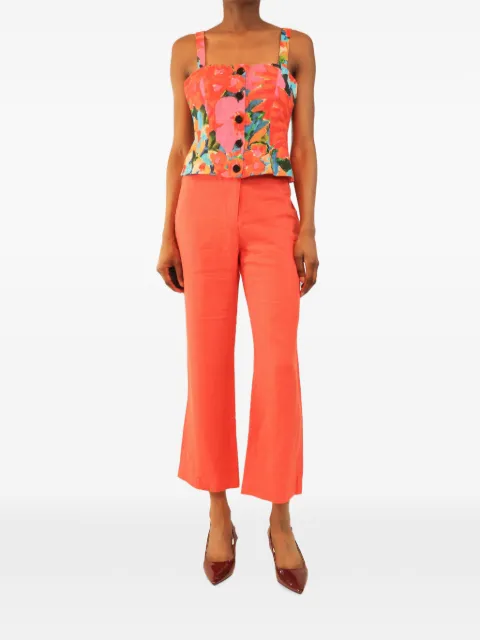 Mara Hoffman floral-print linen trousers and top set
