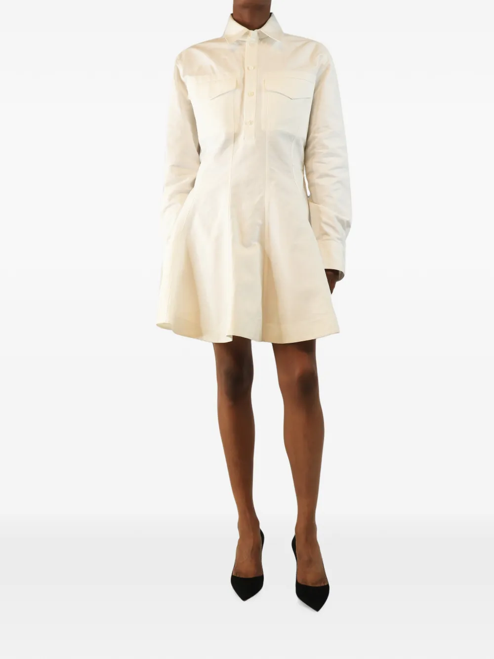 Alaïa Pre-Owned Abito midi plissettato a maniche lunghe - Toni neutri