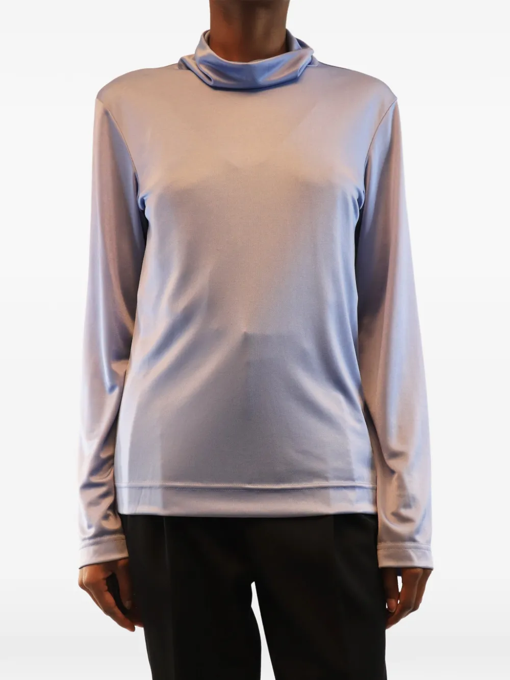 Celine Pre-Owned high-neck long-sleeved T-shirt - Blue