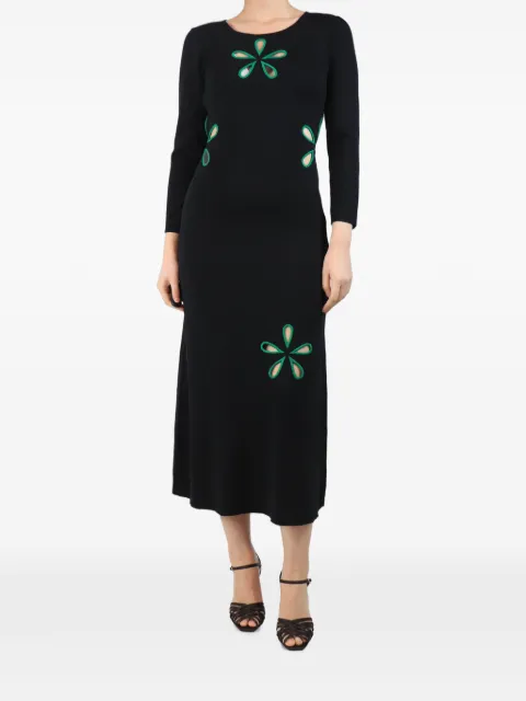 Tressé Paris floral-motif cut-out midi dress