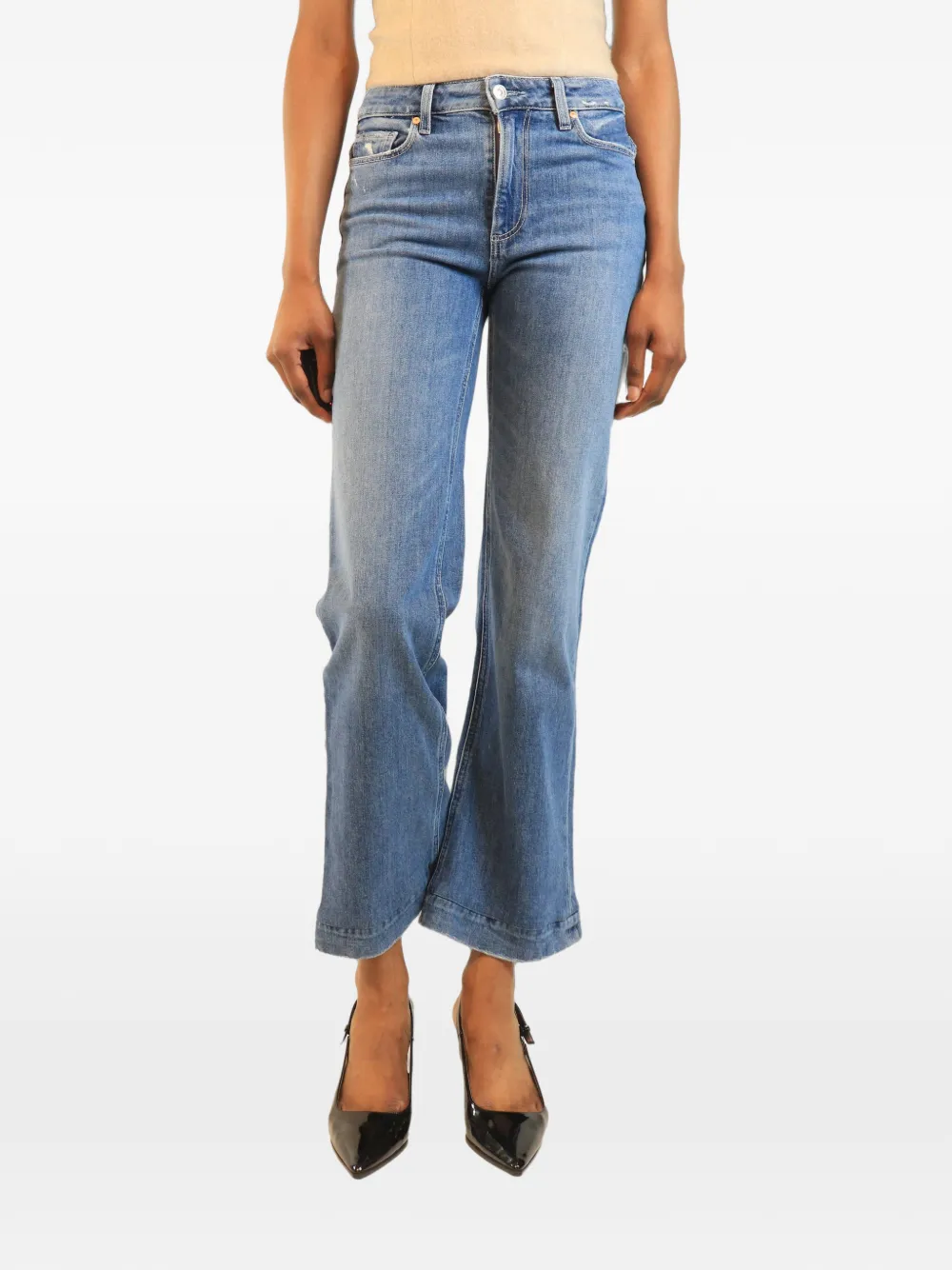 PAIGE Jeans Leenah a gamba ampia - Blu