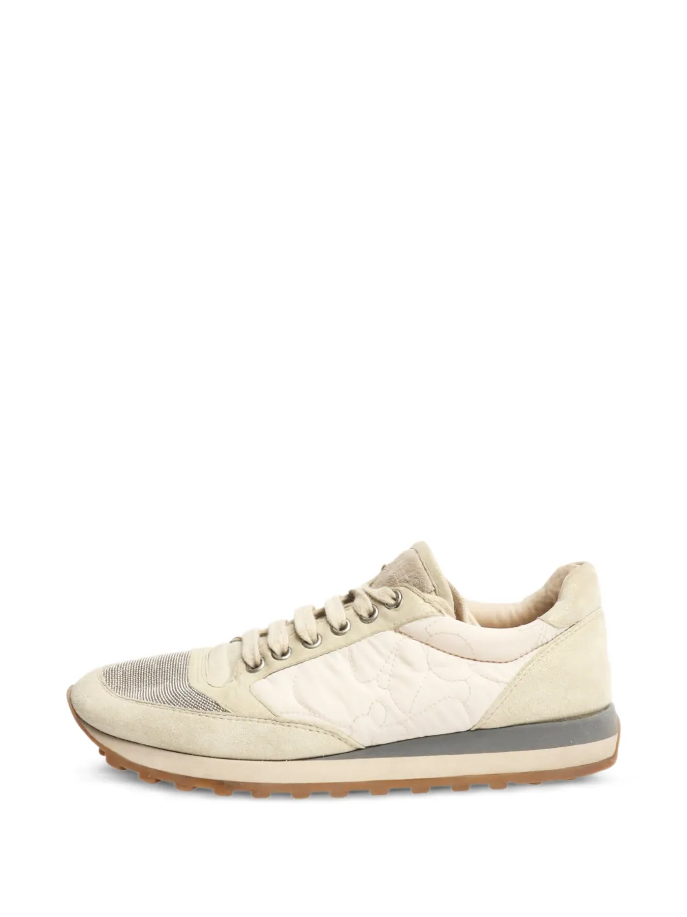 Brunello Cucinelli Vintage Sneakers mit Monili-Patch - Nude