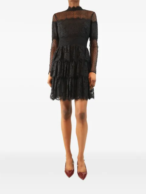 Temperley London ruffled lace mini dress