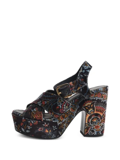 Etro Pre-Owned Paisley heeled sandals