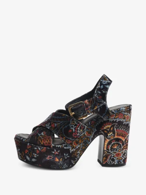 Etro Pre-Owned sandales à talon et motif cachemire