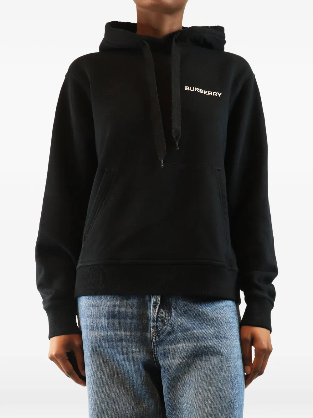 Burberry Pre-Owned Felpa con cappuccio e logo - Nero