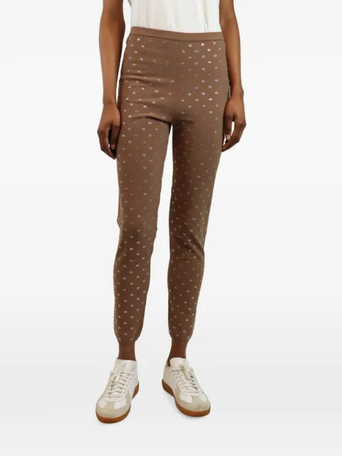 Pre-Owned Alexander Wang crystal-embellished jersey leggings