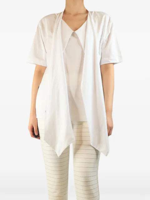 Dries Van Noten Pre-Owned playera drapeada de manga corta