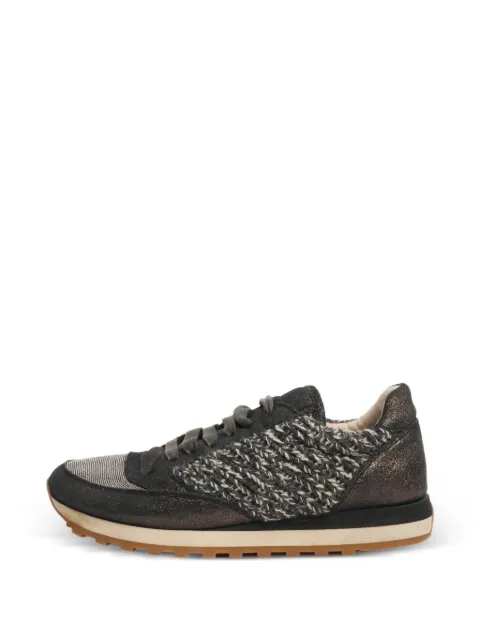 Brunello Cucinelli Vintage tenis de tweed con efecto brillante
