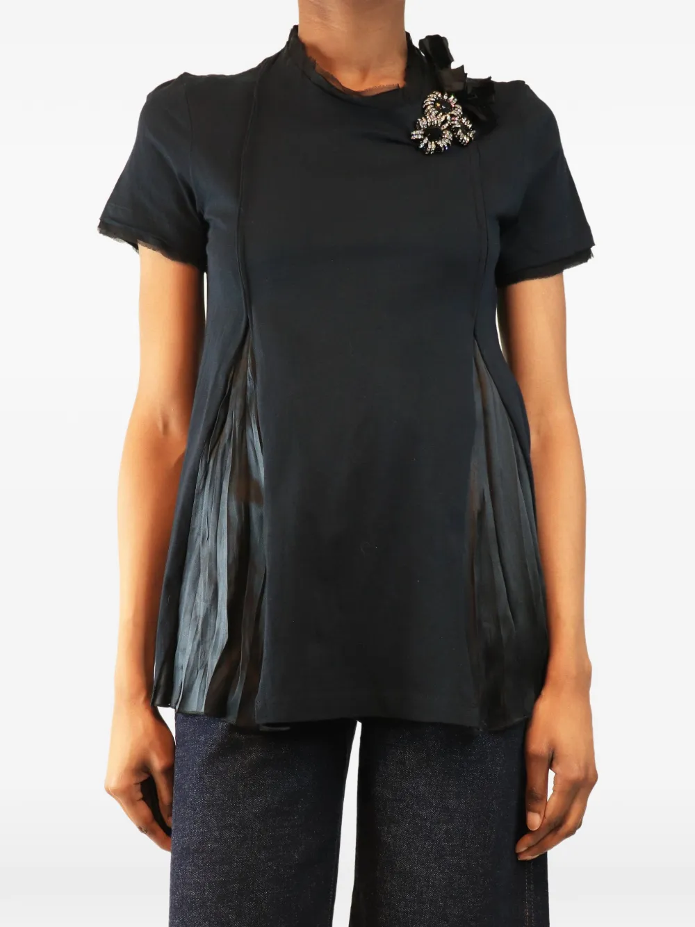 Prada Pre-Owned Blusa con decorazione - Nero