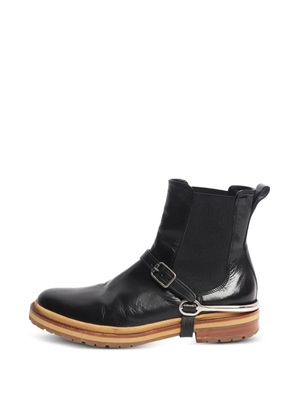 Dries Van Noten Pre-Owned Stiefeletten mit Schnalle - Schwarz