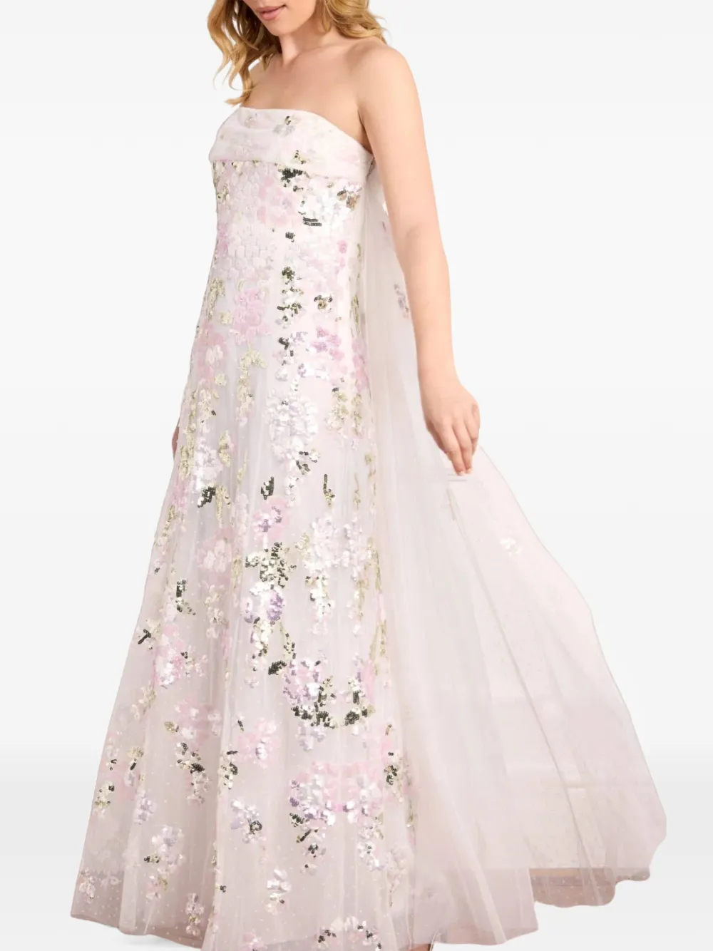 Needle & Thread Wisteria maxi-jurk verfraaid met pailletten Wit