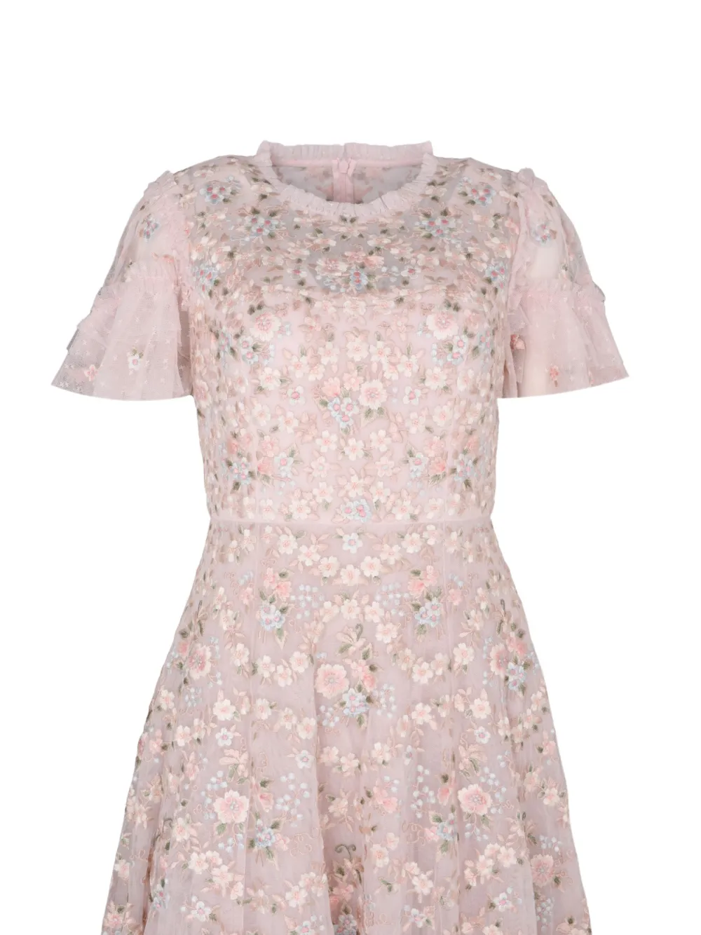 Needle & Thread Floral Waltz midi-jurk met borduurwerk Roze