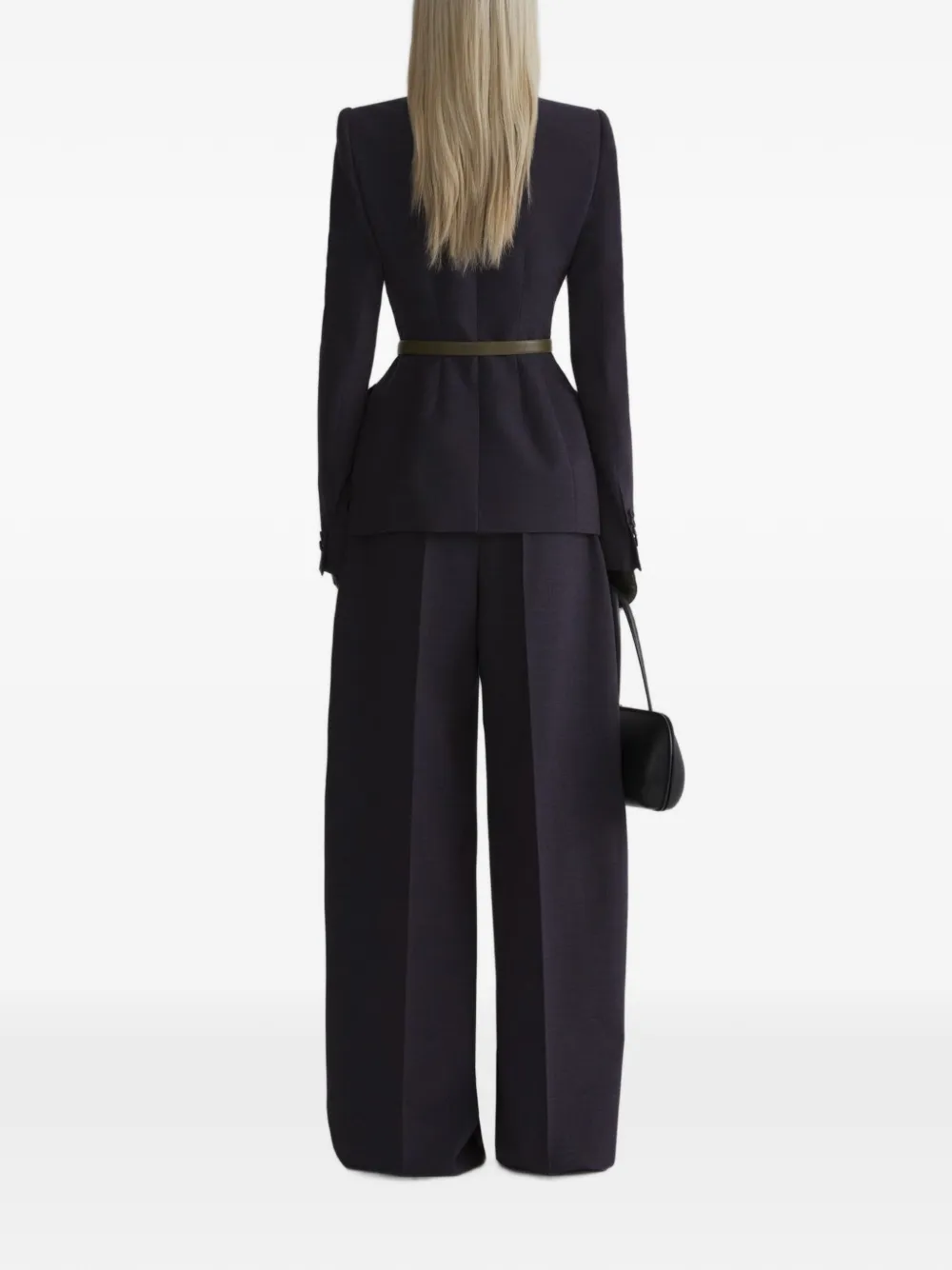 Mugler High-waist straight broek Grijs
