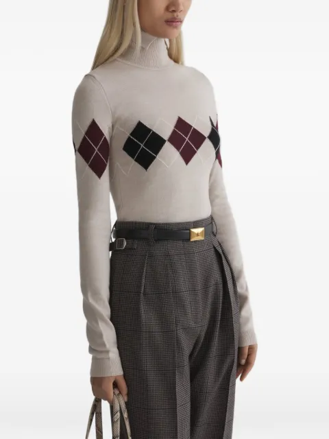 Mugler top con motivo de rombos