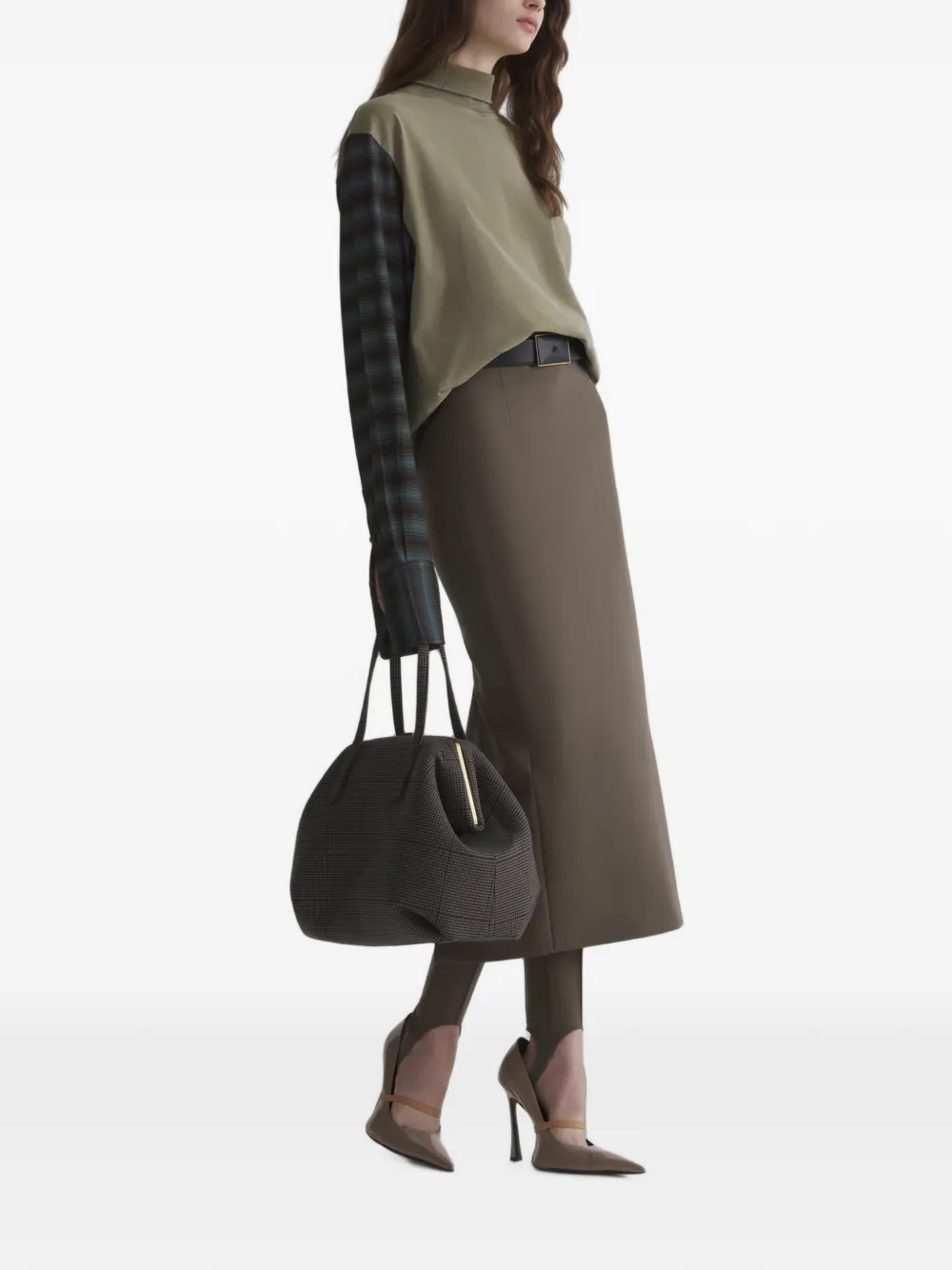 Mugler Shirt Sleeves T-shirt in Green, view 3