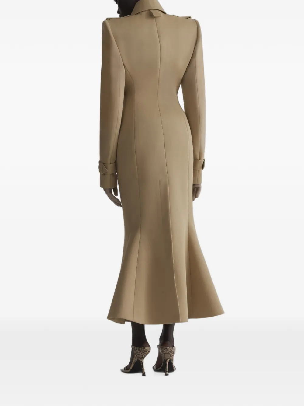 Mugler Hourglass Trench Coat in Neutrals, view 3