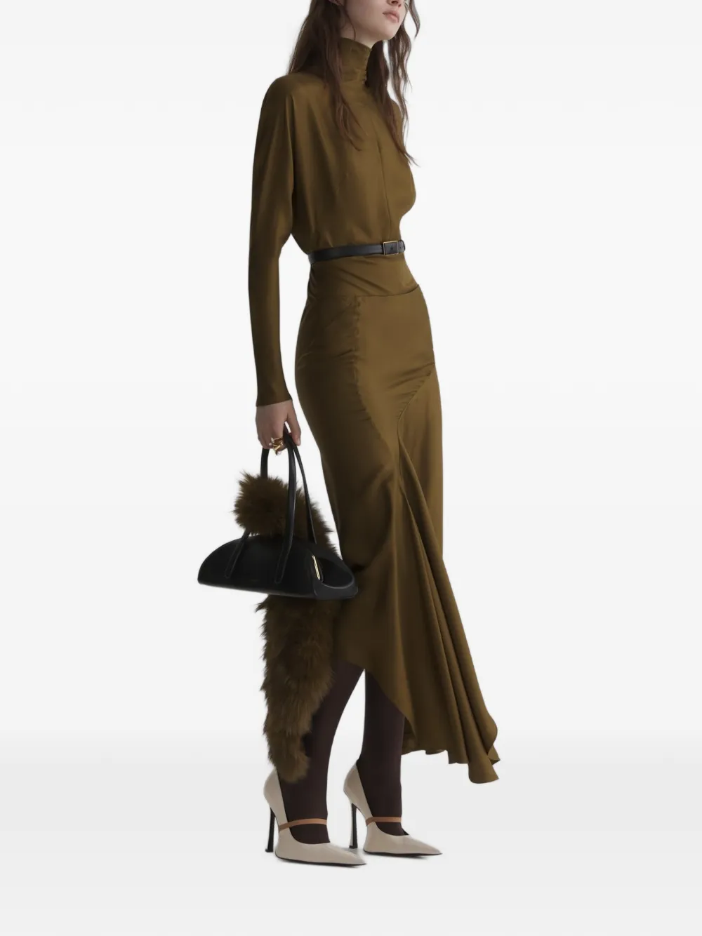 Mugler Top met vleermuismouwen Groen