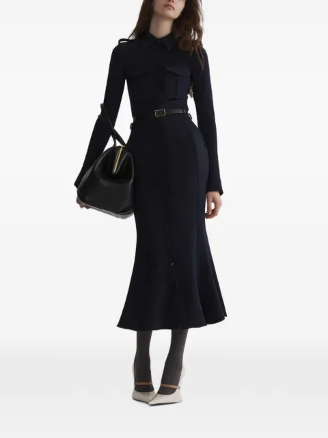 Mugler robe-chemise d'inspiration militaire