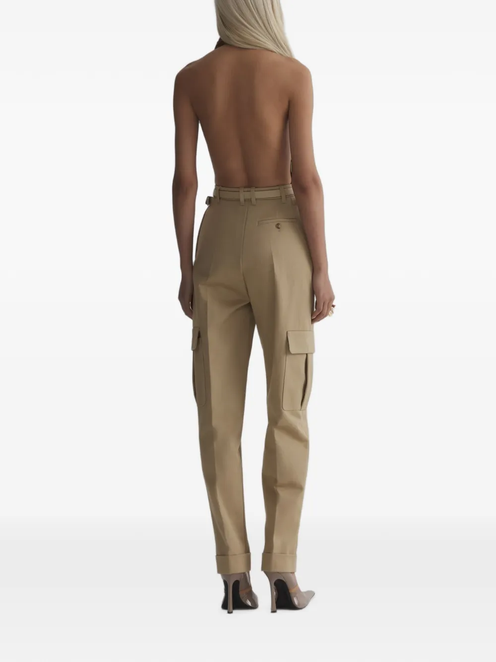 Mugler Cargo broek Beige