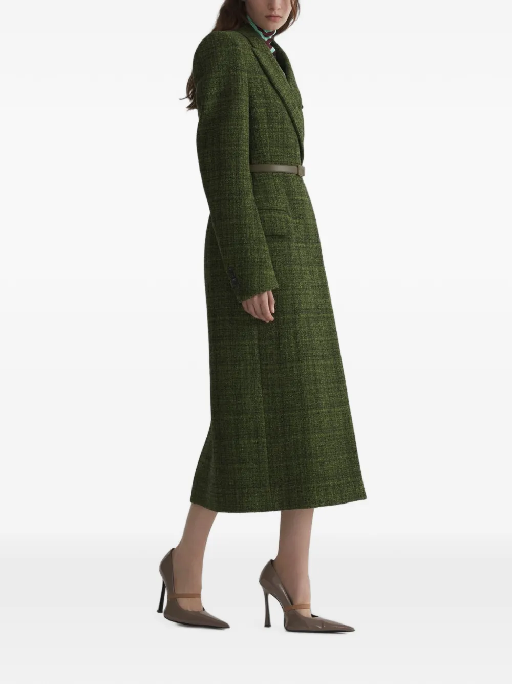  Mugler Abrigo De Vestir Midi - Verde 