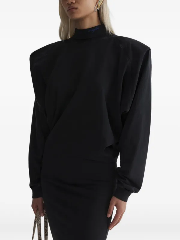 bat sleeve black dress Mugler Midi Sleeves T-shirt | Figdaw Long Sparkly Maxi queen this dress is bound Color:Heritage Snow Cheetah