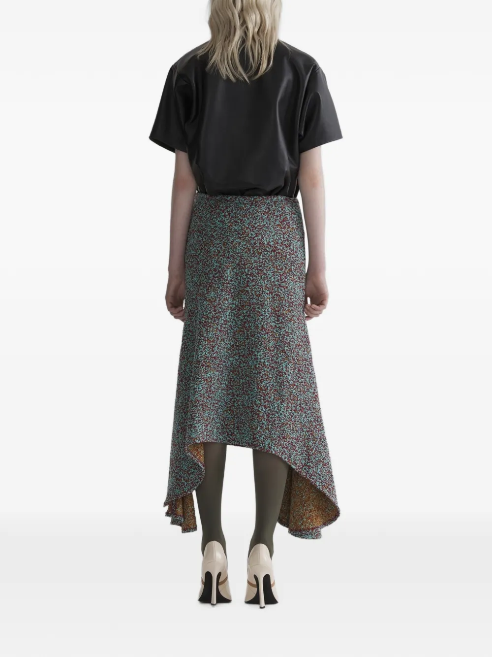 Mugler Asymmetrische midi-rok Beige