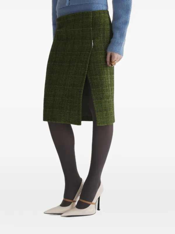 Mugler Wrap Skirt in Green