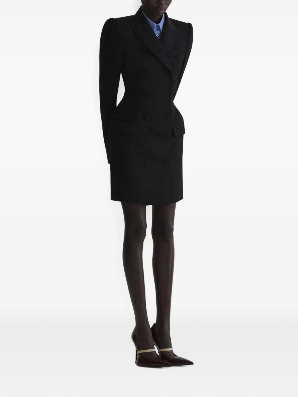 Mugler Hourglass mini-jurk Zwart