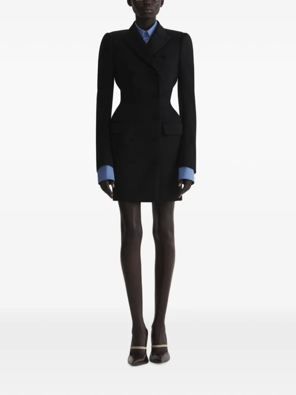 Mugler Hourglass mini-jurk Zwart