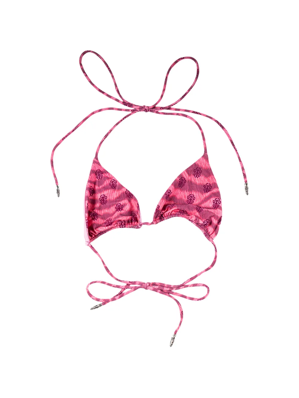 Chrome Hearts X Dipped Dagger Tiger-print Bikini In Pink