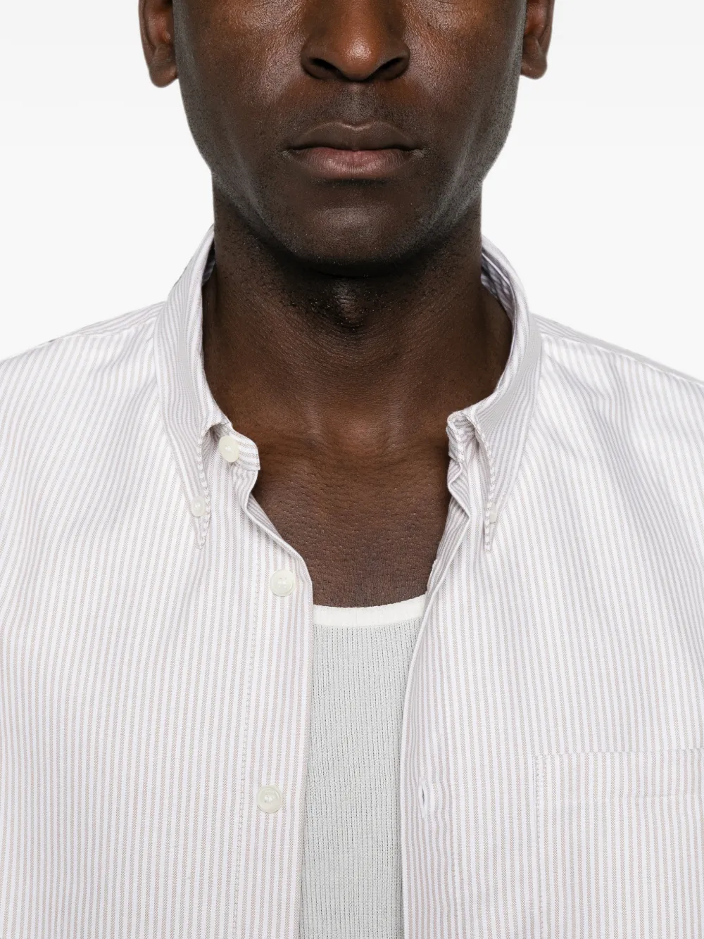 A.P.C. Gestreept overhemd Wit