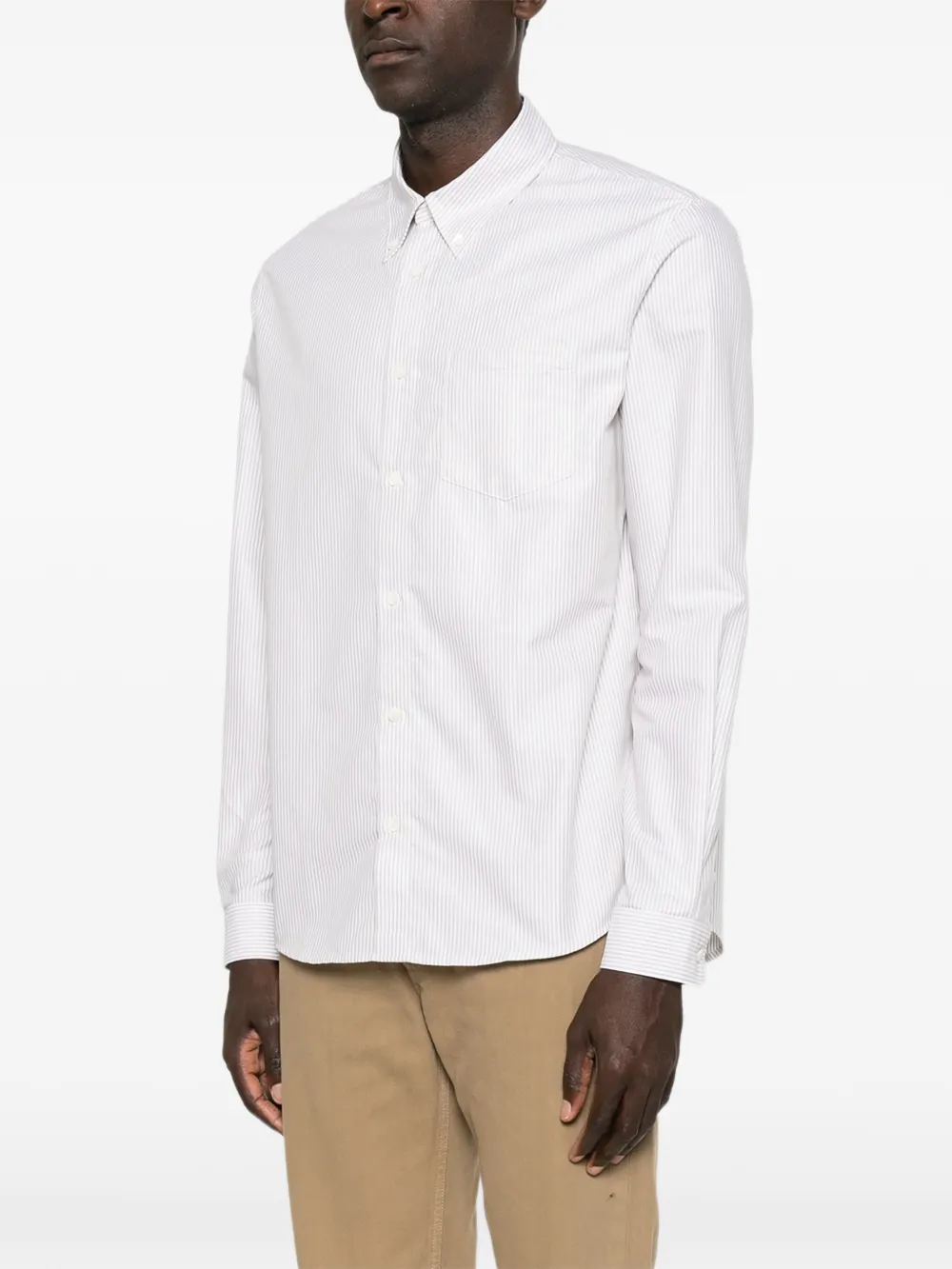 A.P.C. Gestreept overhemd Wit