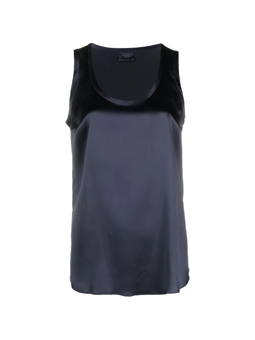Brunello Cucinelli satin-finish tank top - Blau