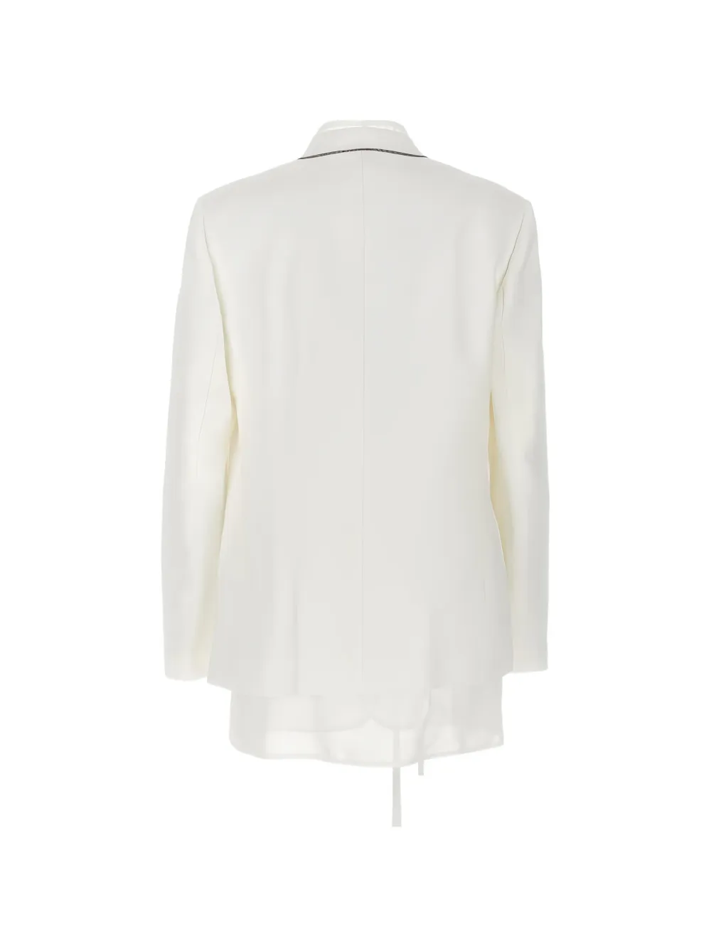 Brunello Cucinelli Tailored Layered Blazer - Blanco 