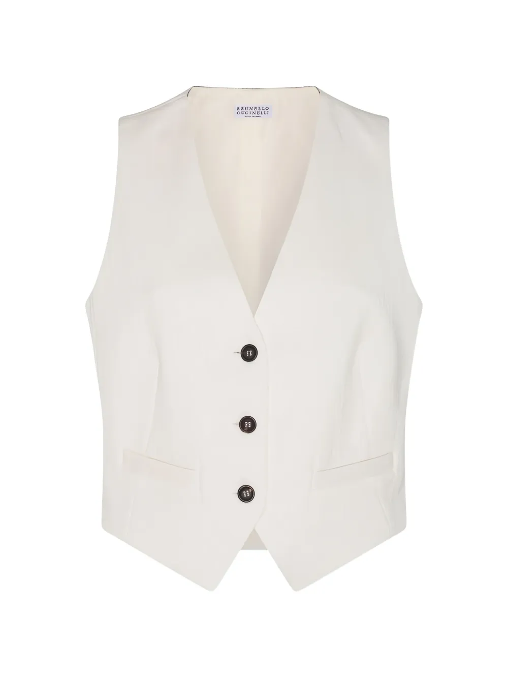 Brunello Cucinelli button-fastening vest - Nude