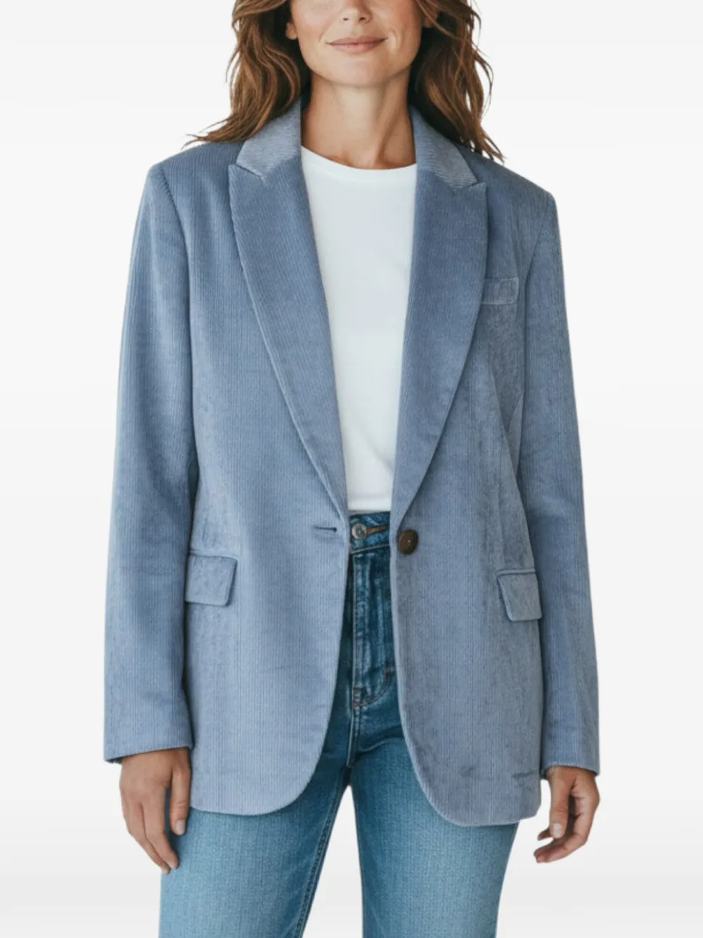 Brunello Cucinelli peaked-lapel blazer - Blau